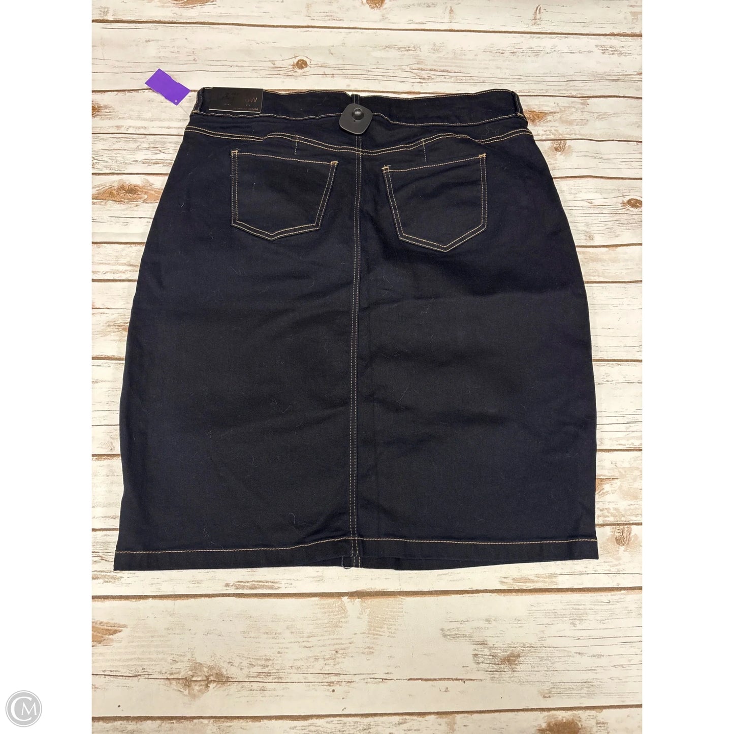 Skirt Midi By Cme In Blue Denim, Size: 16