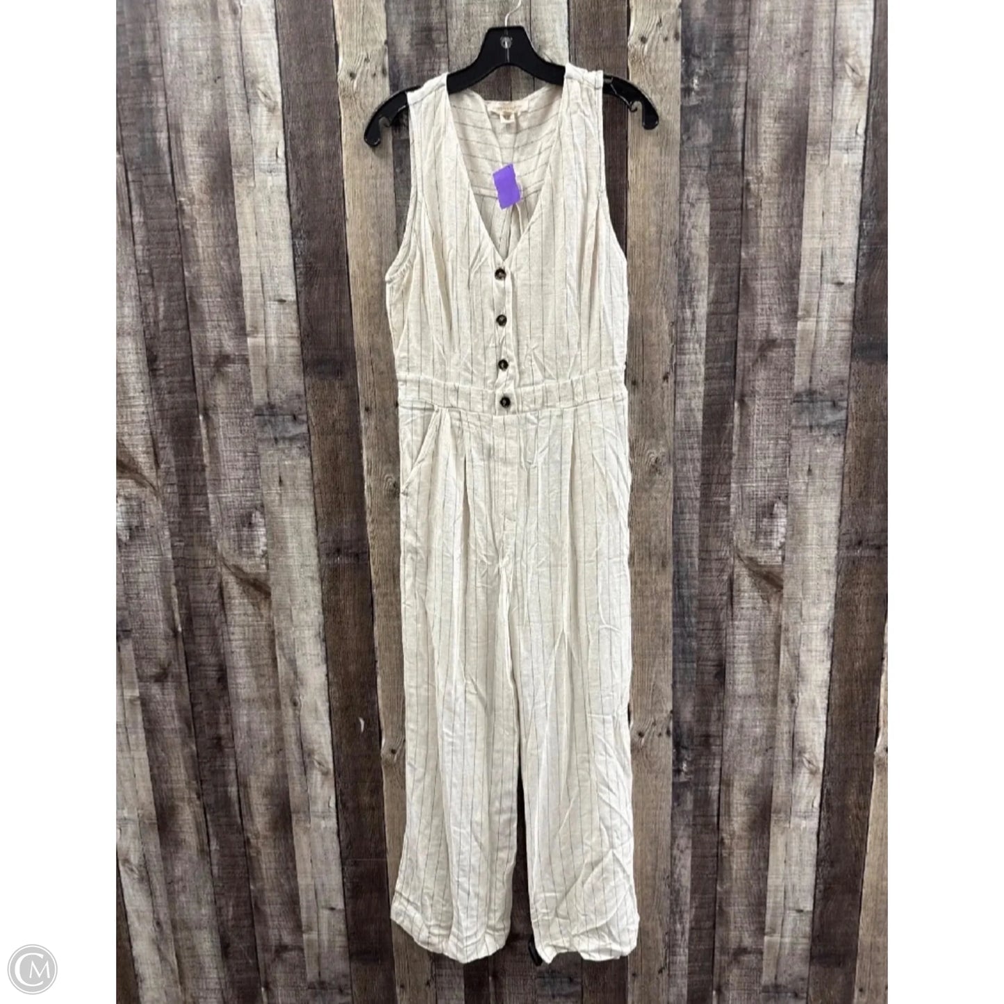 Jumpsuit By Monteau In Striped Pattern, Size: L
