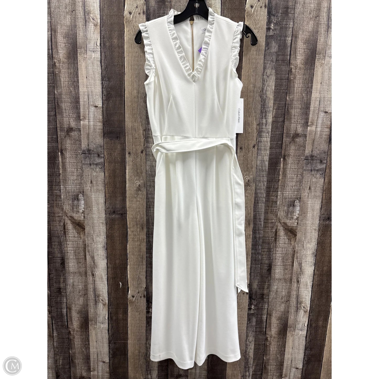 Dress Casual Maxi By Calvin Klein In White, Size: 4