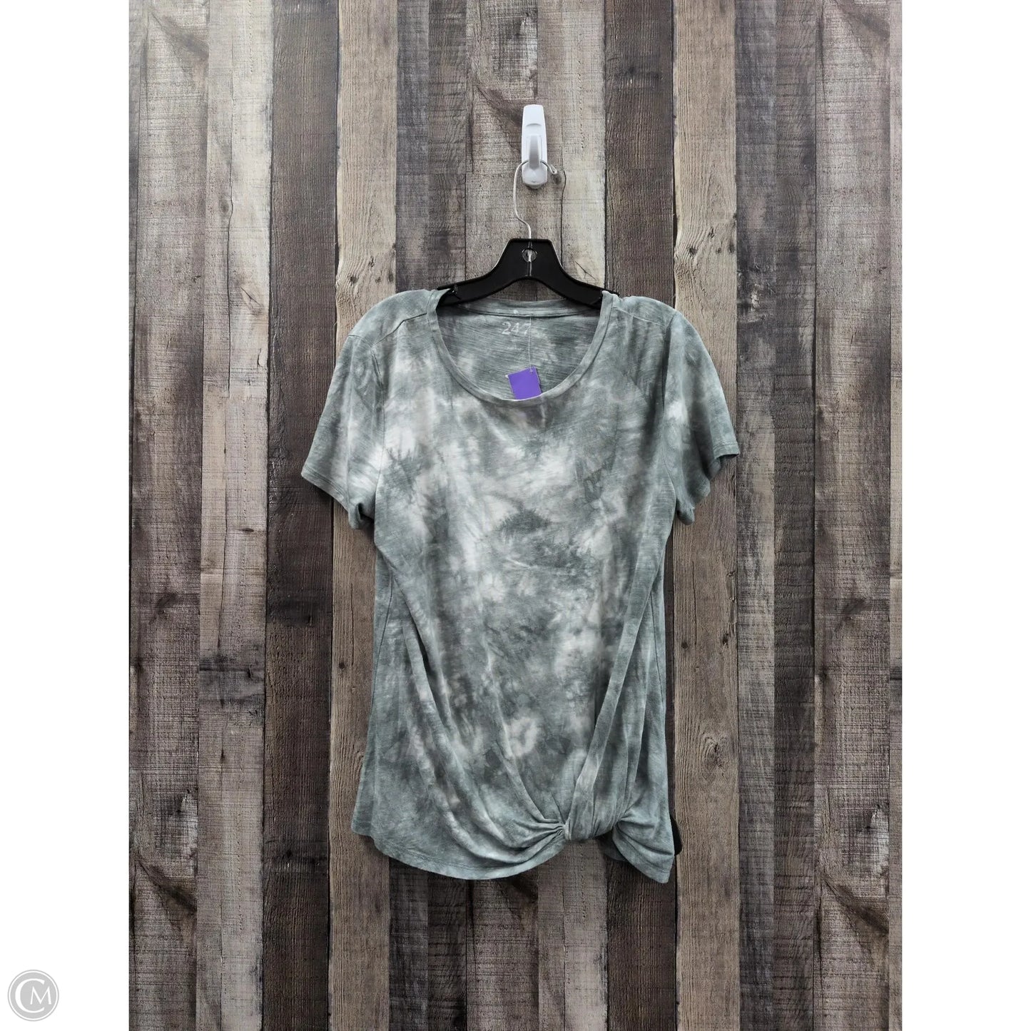 Top Short Sleeve By Cme In Tie Dye Print, Size: L