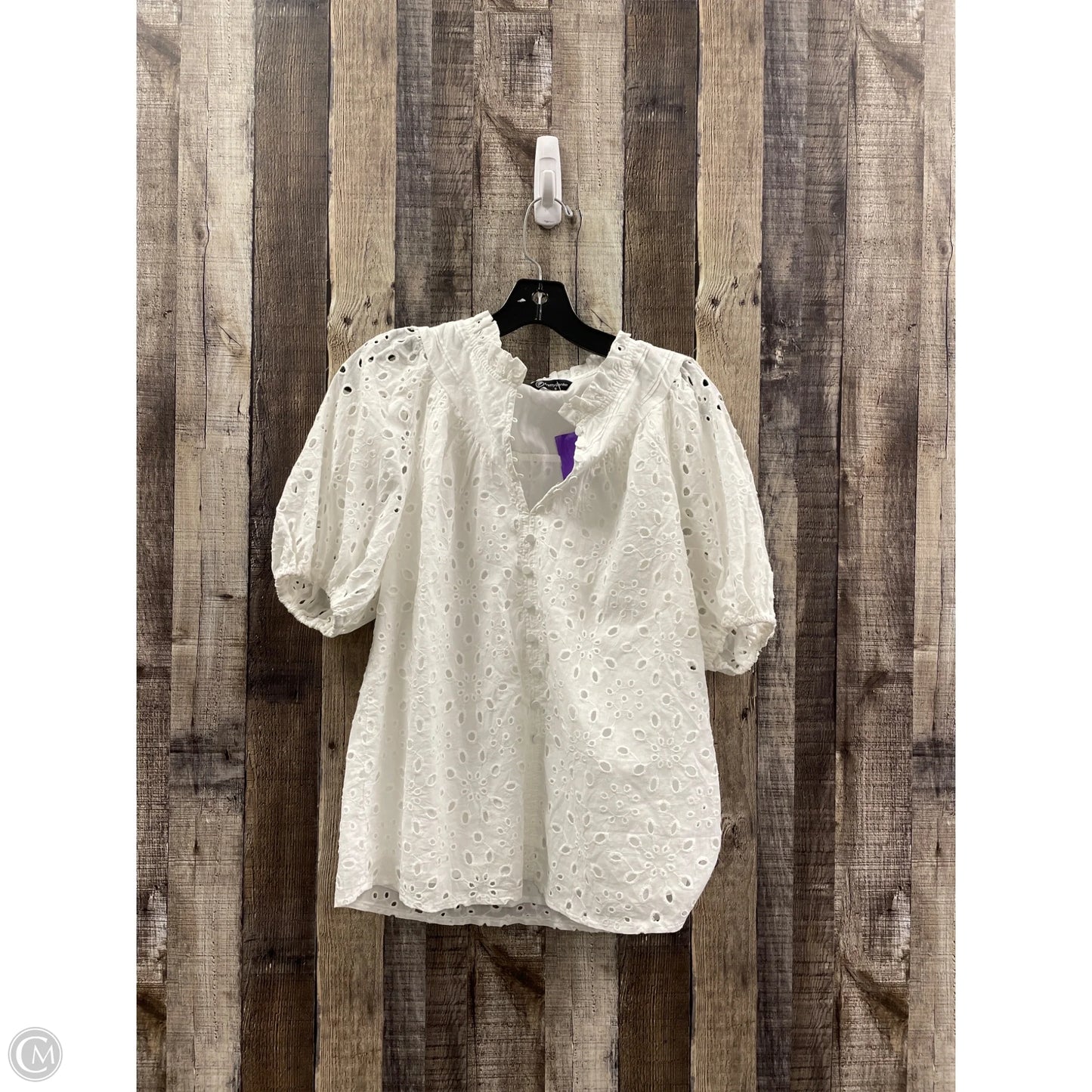 Top Short Sleeve By Prettygarden In White, Size: S