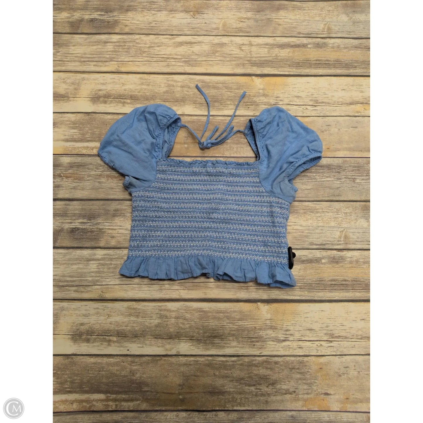 Top Short Sleeve By American Eagle In Blue, Size: L
