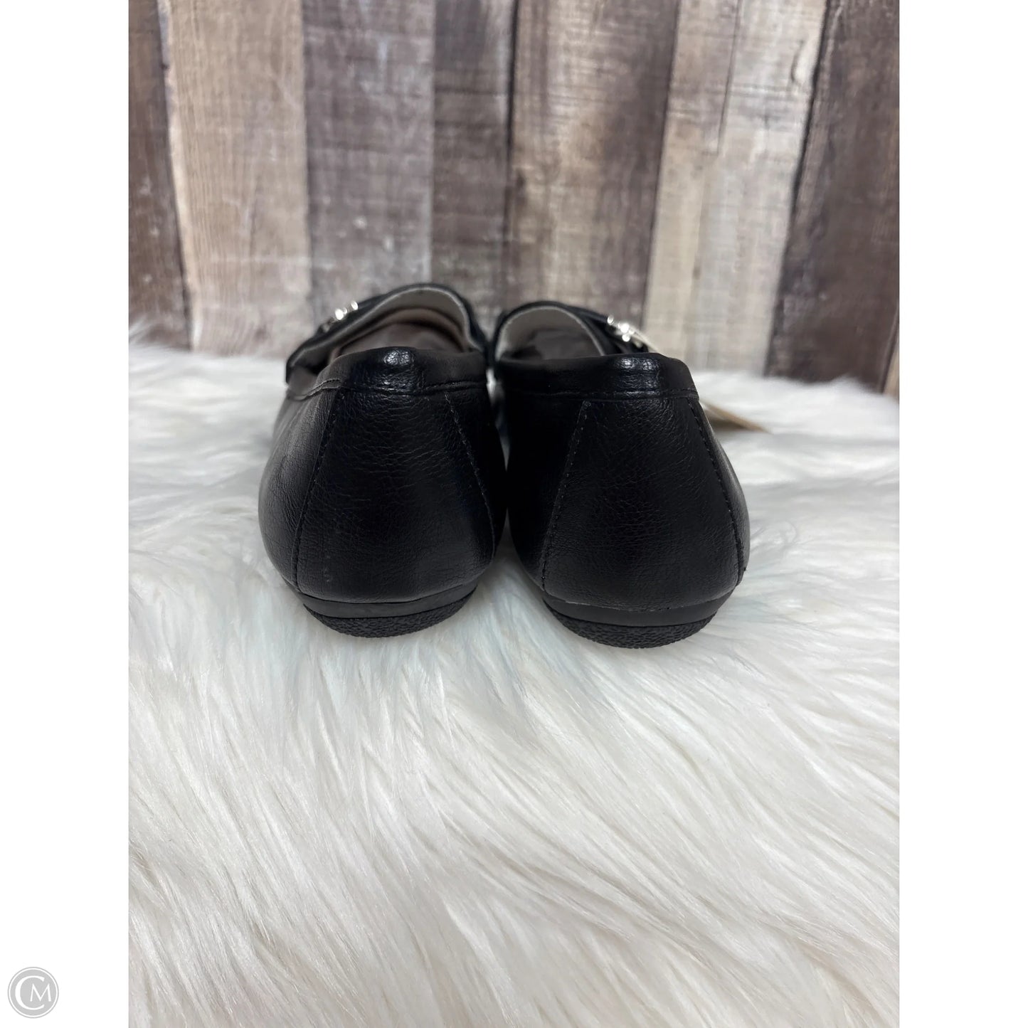 Shoes Flats By White Mountain In Black & Silver, Size: 8