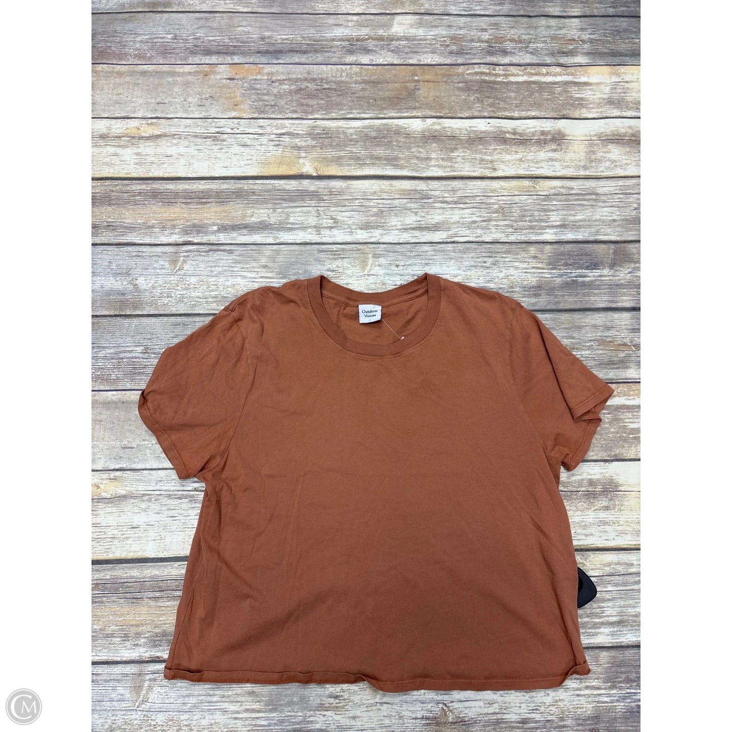 Top Short Sleeve By Outdoor Voices In Tan, Size: L