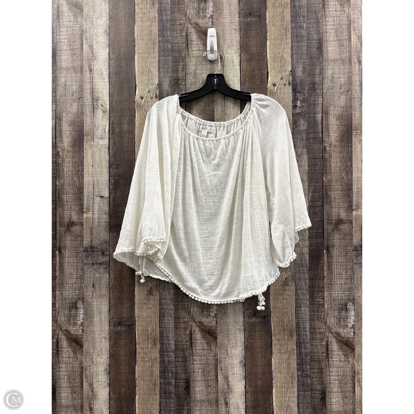 Top 3/4 Sleeve By Studio In White, Size: S