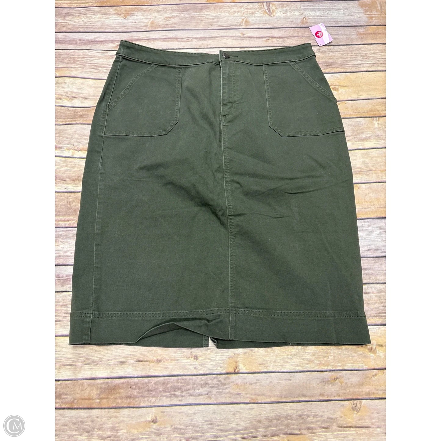 Skirt Midi By Christopher And Banks In Green, Size: L