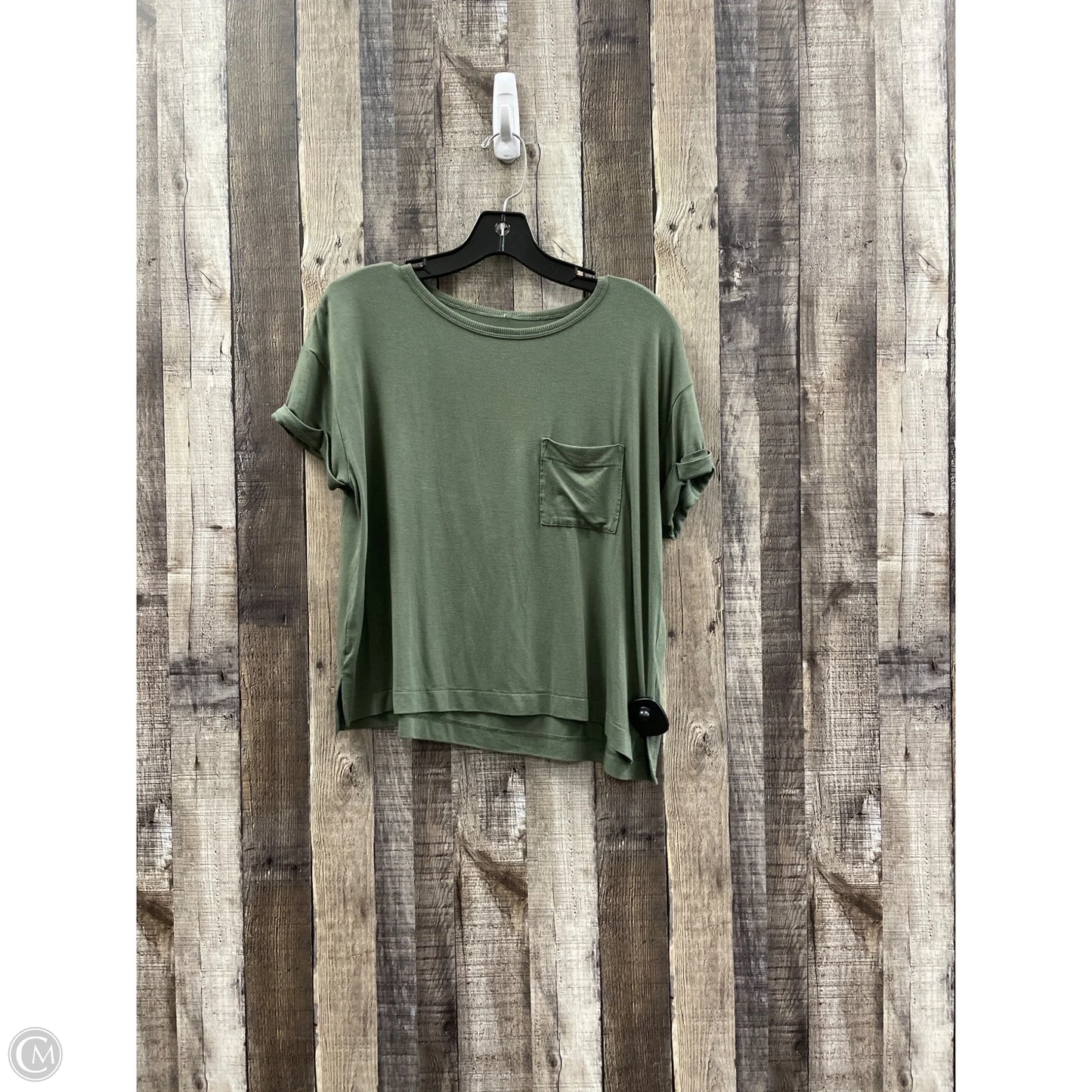 Top Short Sleeve Basic By American Eagle In Green, Size: S