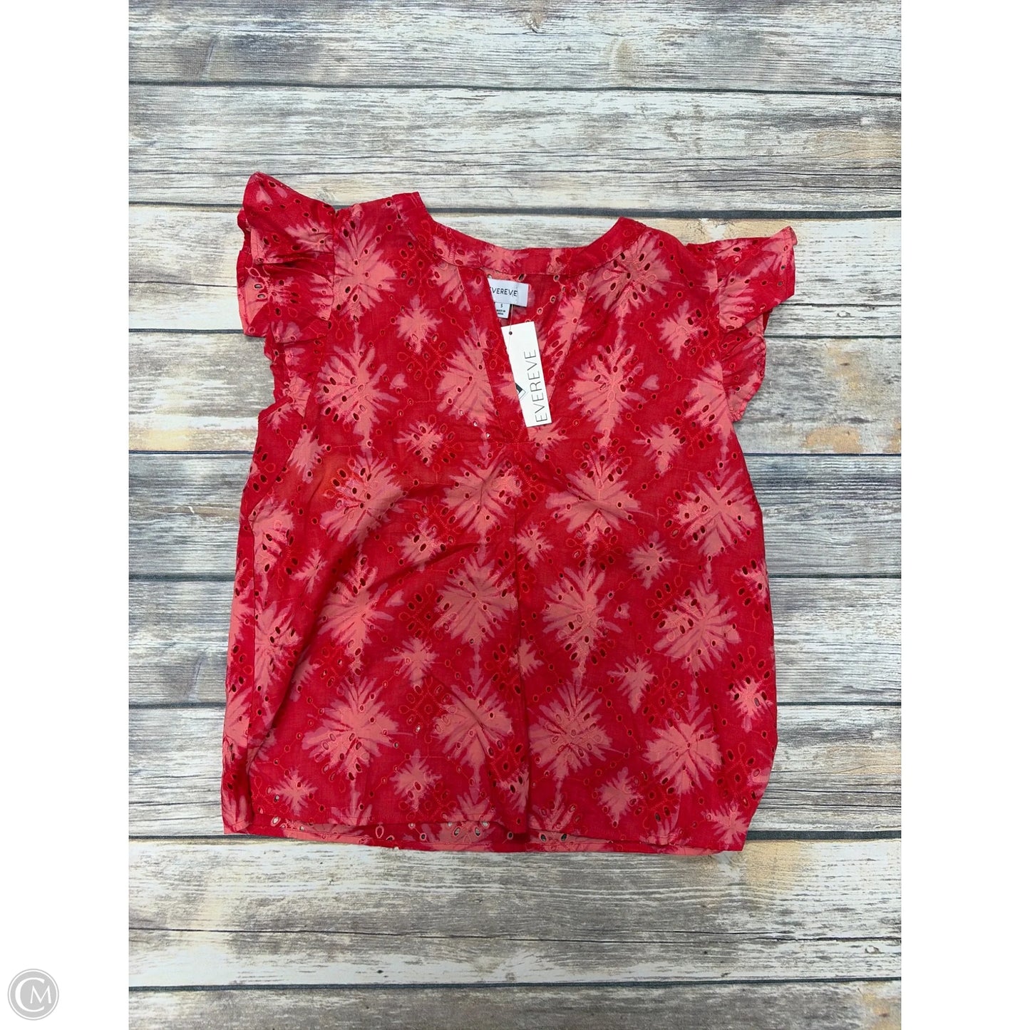 Top Sleeveless By Evereve In Red, Size: S