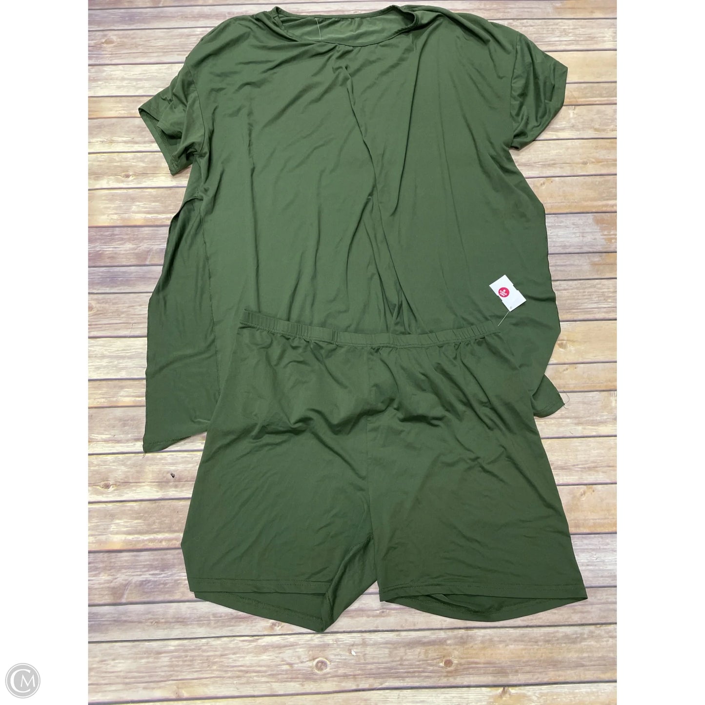 Shorts Set By Shein In Green, Size: 4x