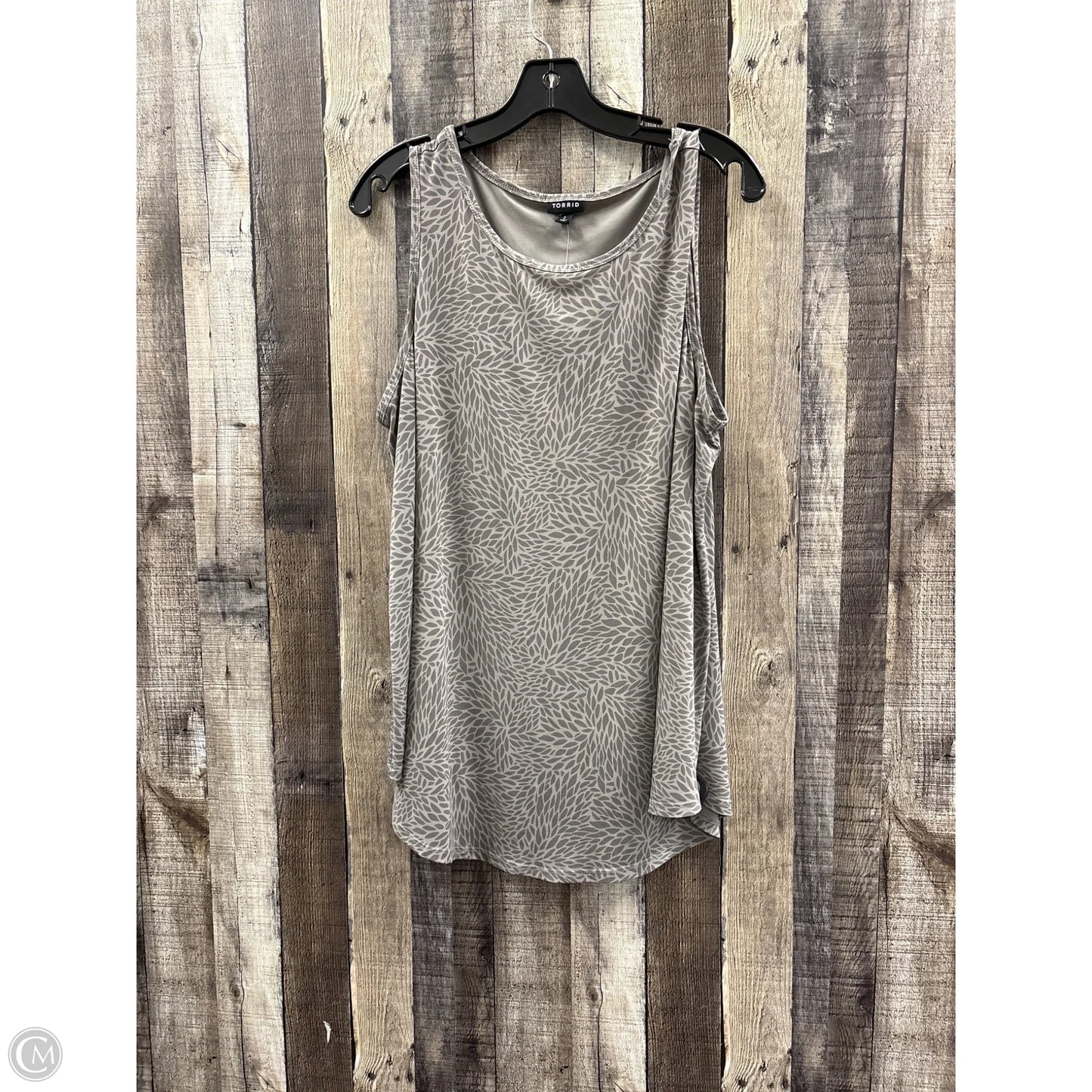 Top Sleeveless By Torrid In Grey, Size: 2x