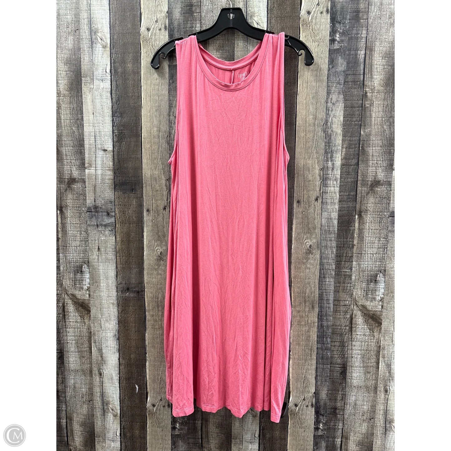 Dress Casual Short By Time And Tru In Pink, Size: Xxl