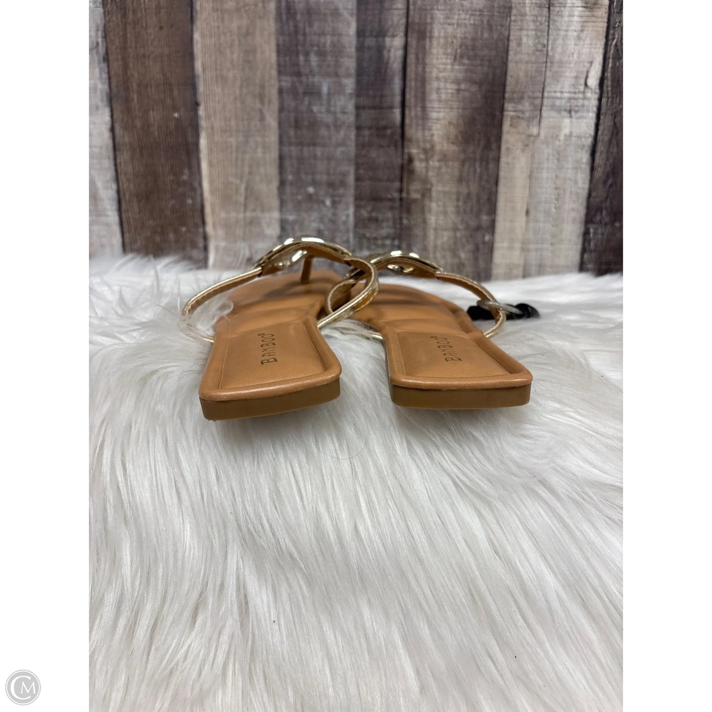 Sandals Flats By Bamboo In Tan, Size: 8