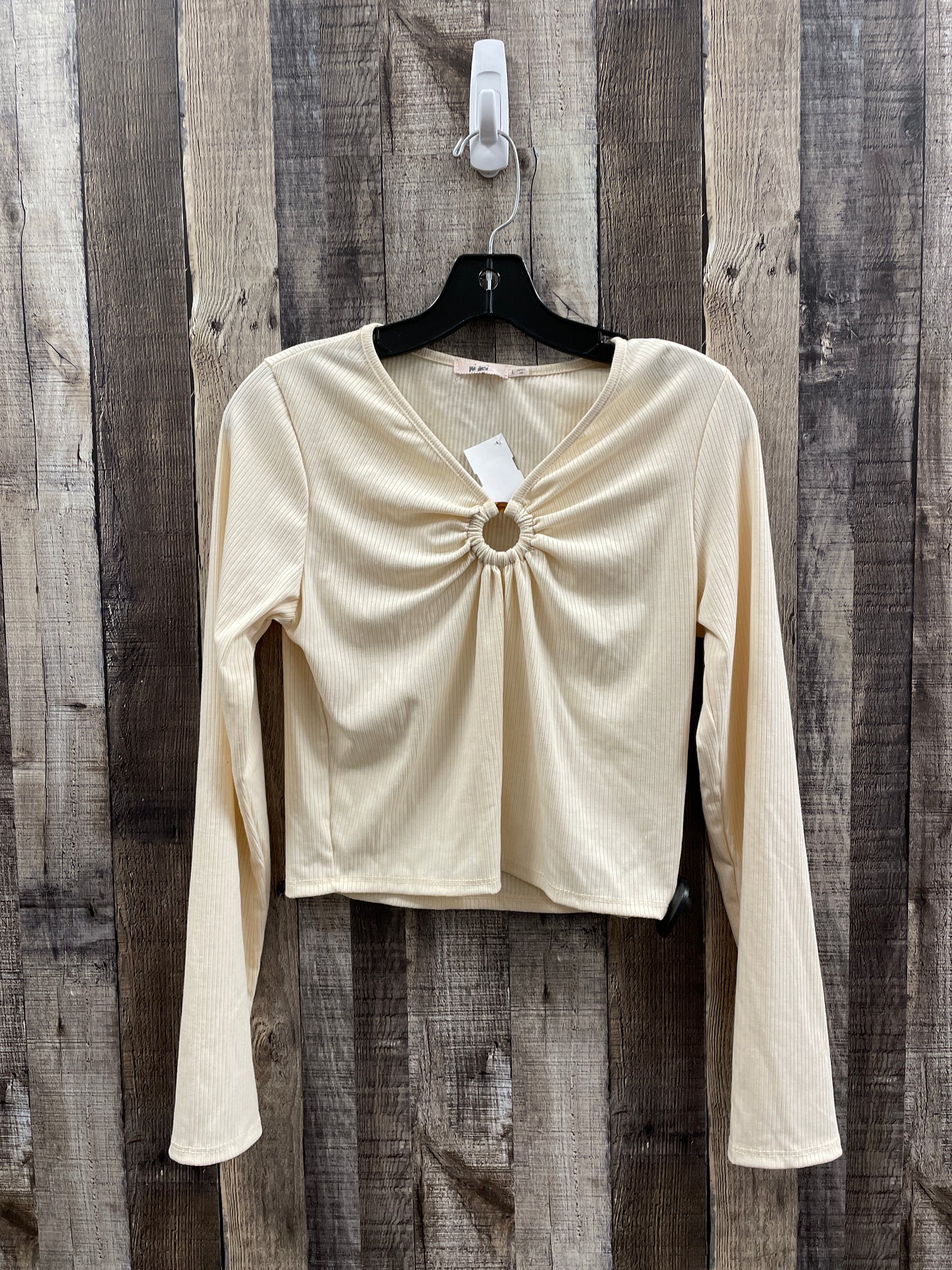 Top Long Sleeve By Mon Ami In Beige, Size: L
