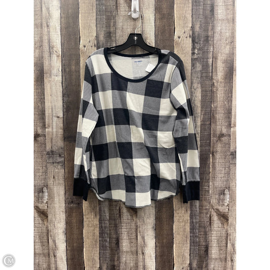 Top Long Sleeve By Old Navy In Black & White, Size: Xl