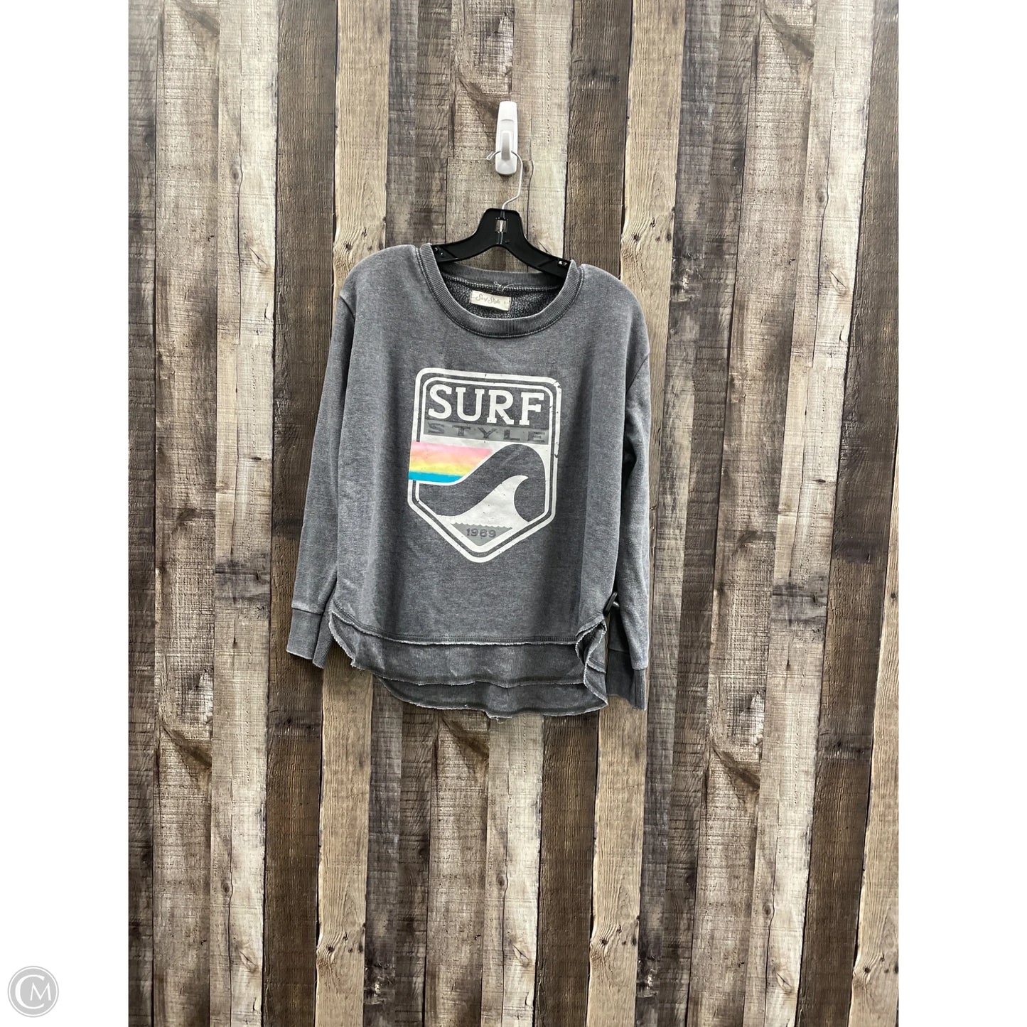 Sweatshirt Crewneck By Cme In Grey, Size: S