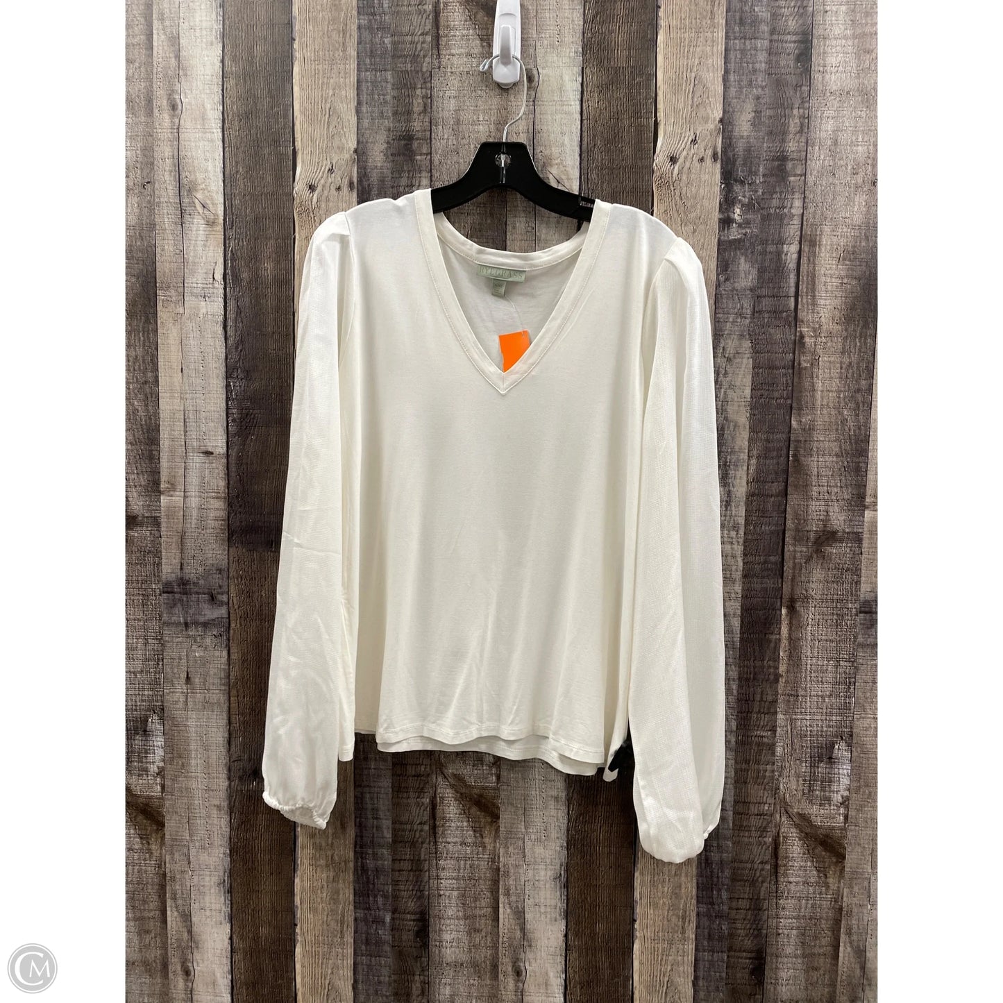 Top Long Sleeve By Cme In Ivory, Size: Xxl
