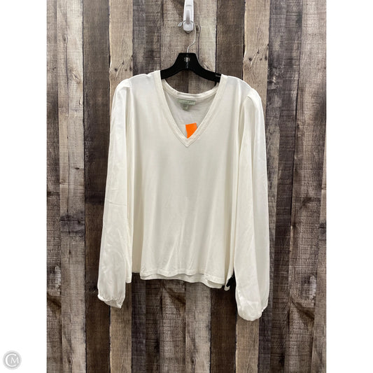 Top Long Sleeve By Cme In Ivory, Size: Xxl