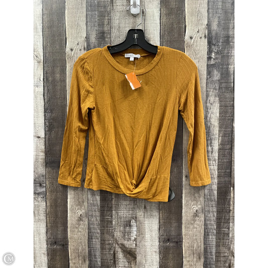 Top Long Sleeve By Moa Moa In Brown, Size: M