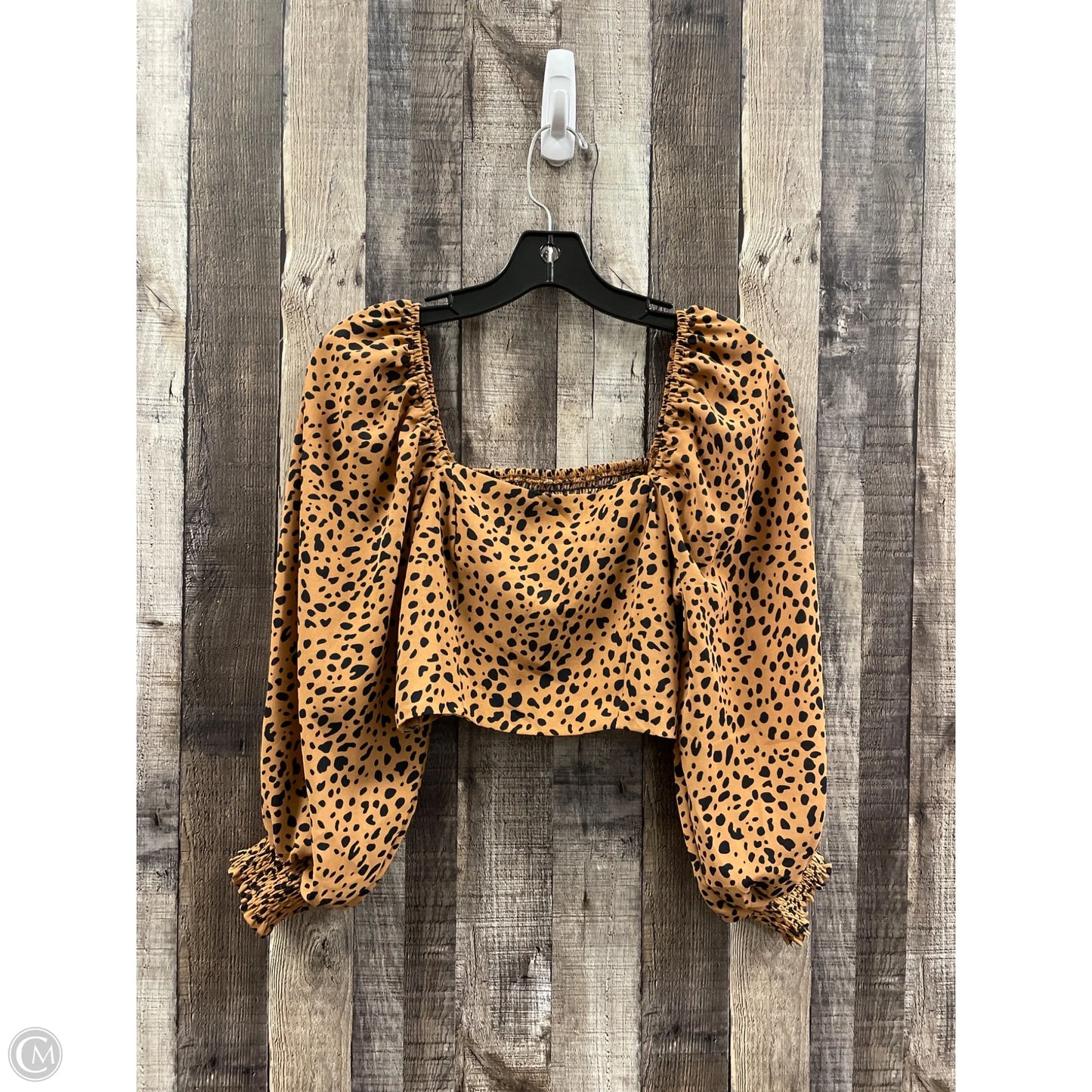 Top Long Sleeve By Shein In Animal Print, Size: S