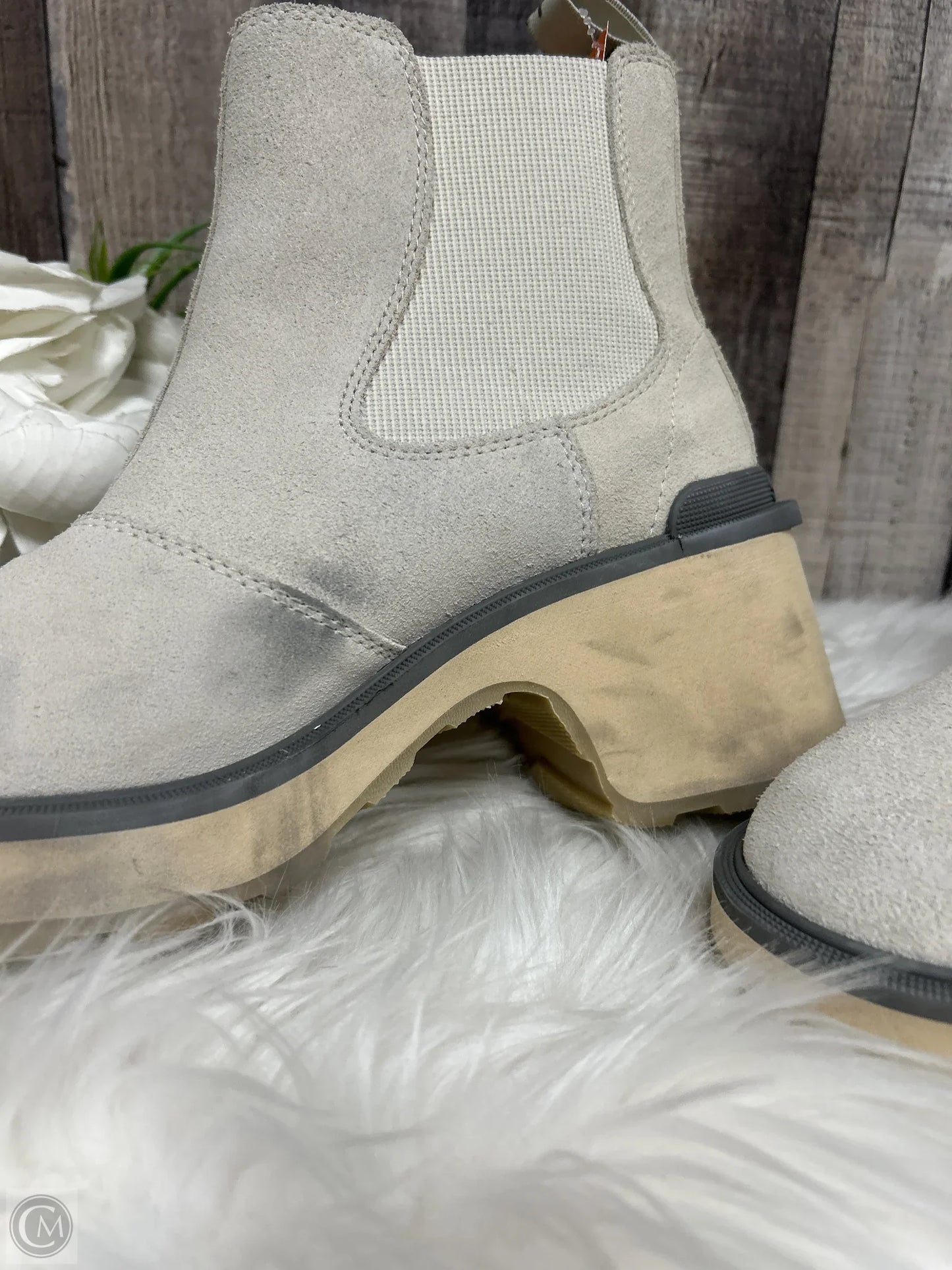 Boots Ankle Heels By Sorel In Beige, Size: 8