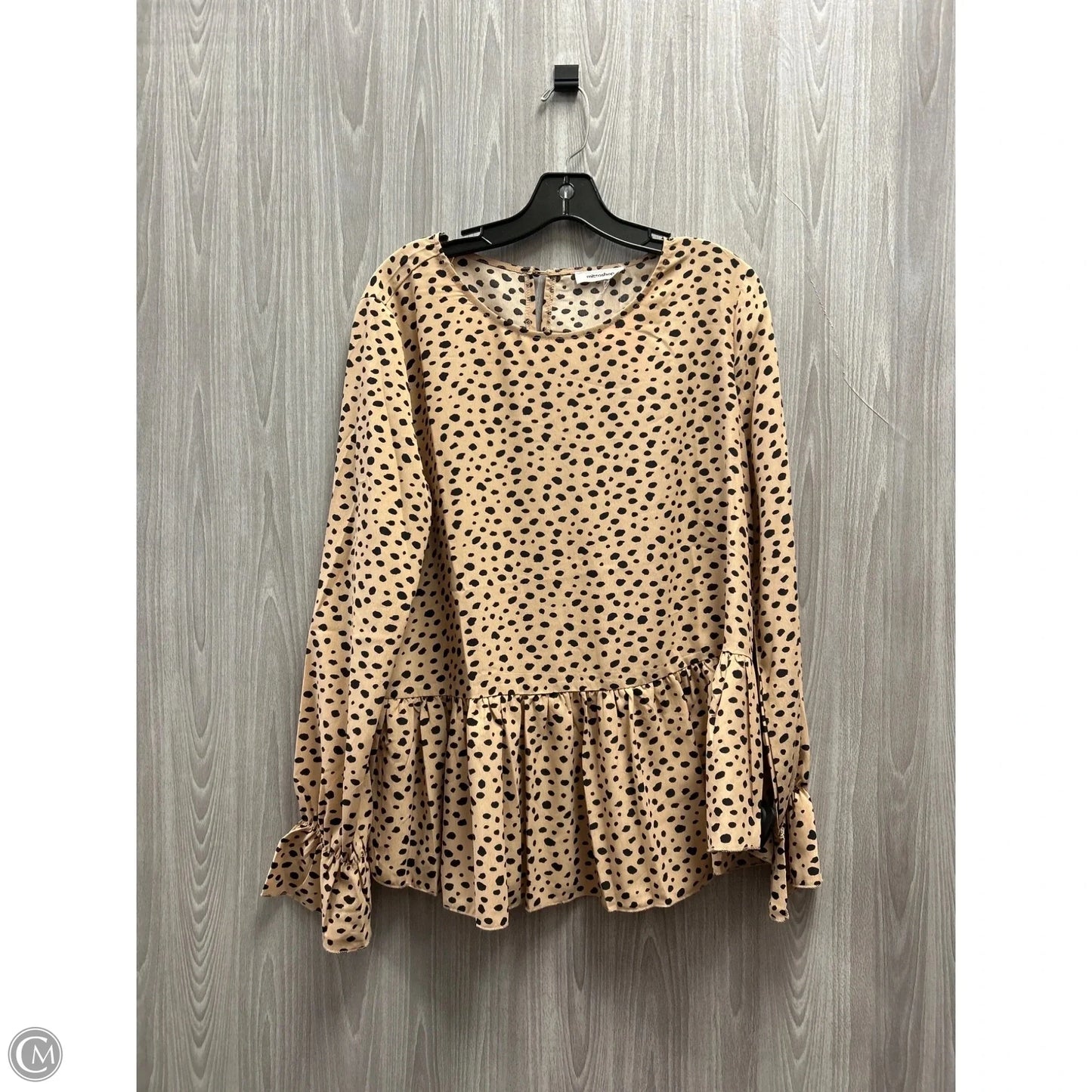 Top Long Sleeve By Mittoshop In Animal Print, Size: L