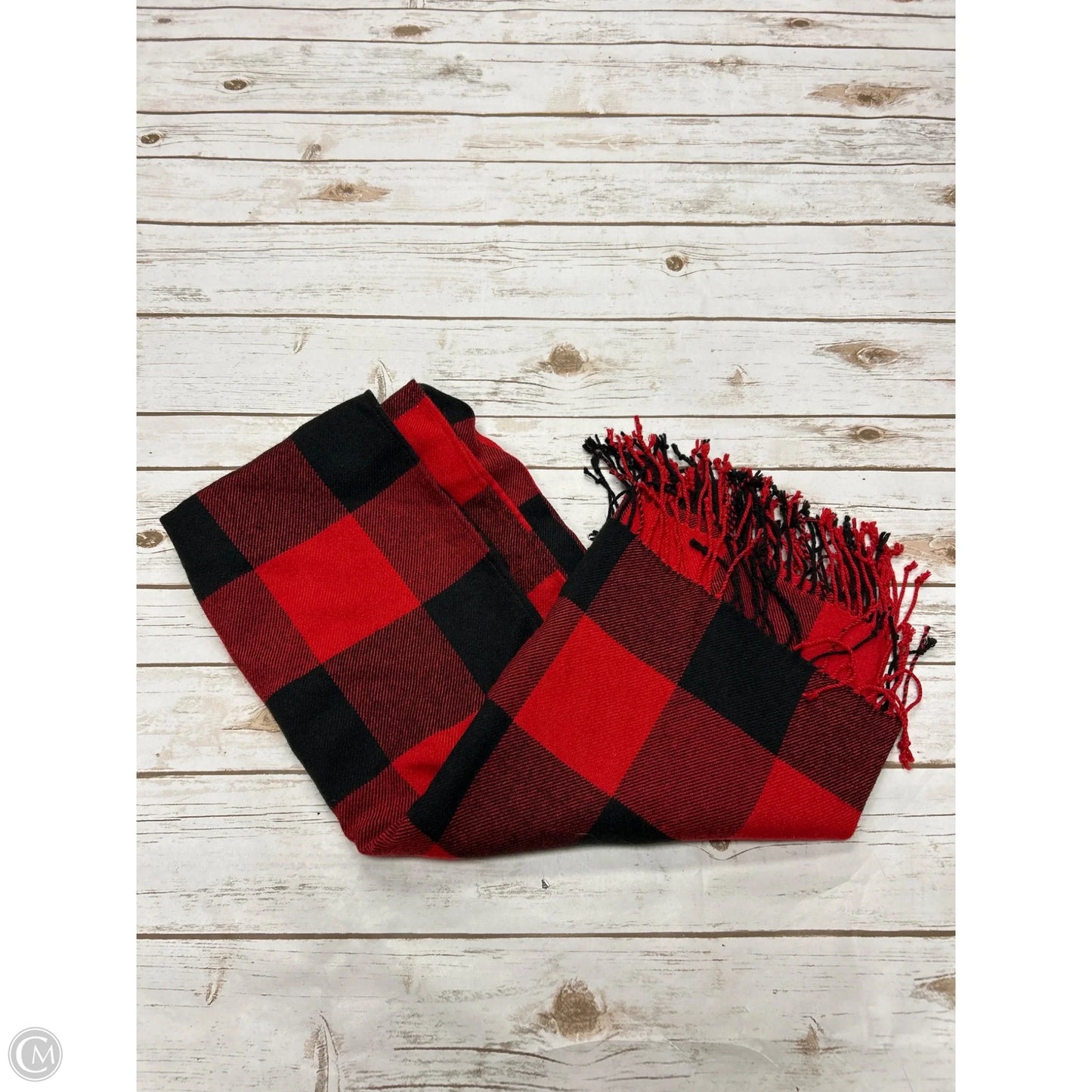 Shawl By Cmf In Black & Red, Size: Osfm