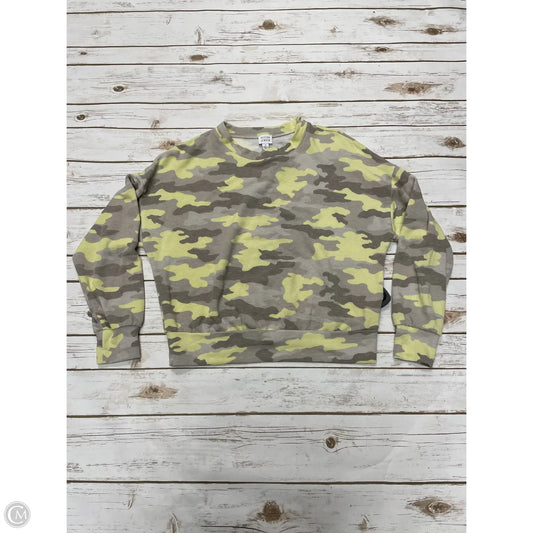 Top Long Sleeve By Peyton Jensen In Camouflage Print, Size: S