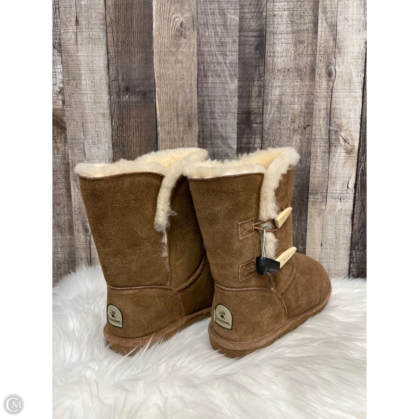 Boots Mid-calf Flats By Bearpaw In Brown, Size: 9