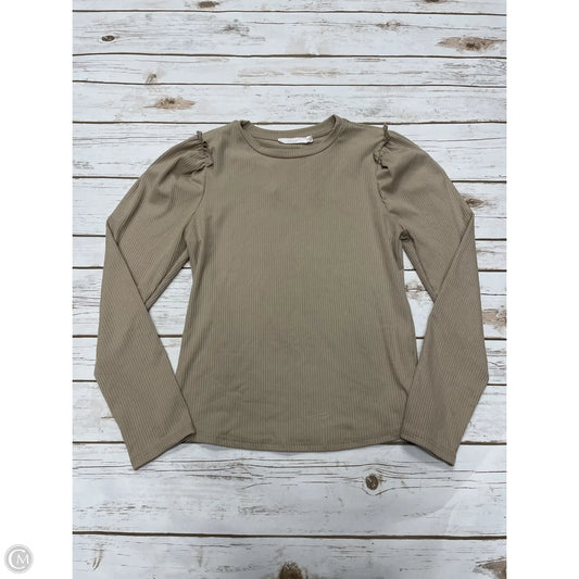 Top Sleeveless By Lush In Tan, Size: M