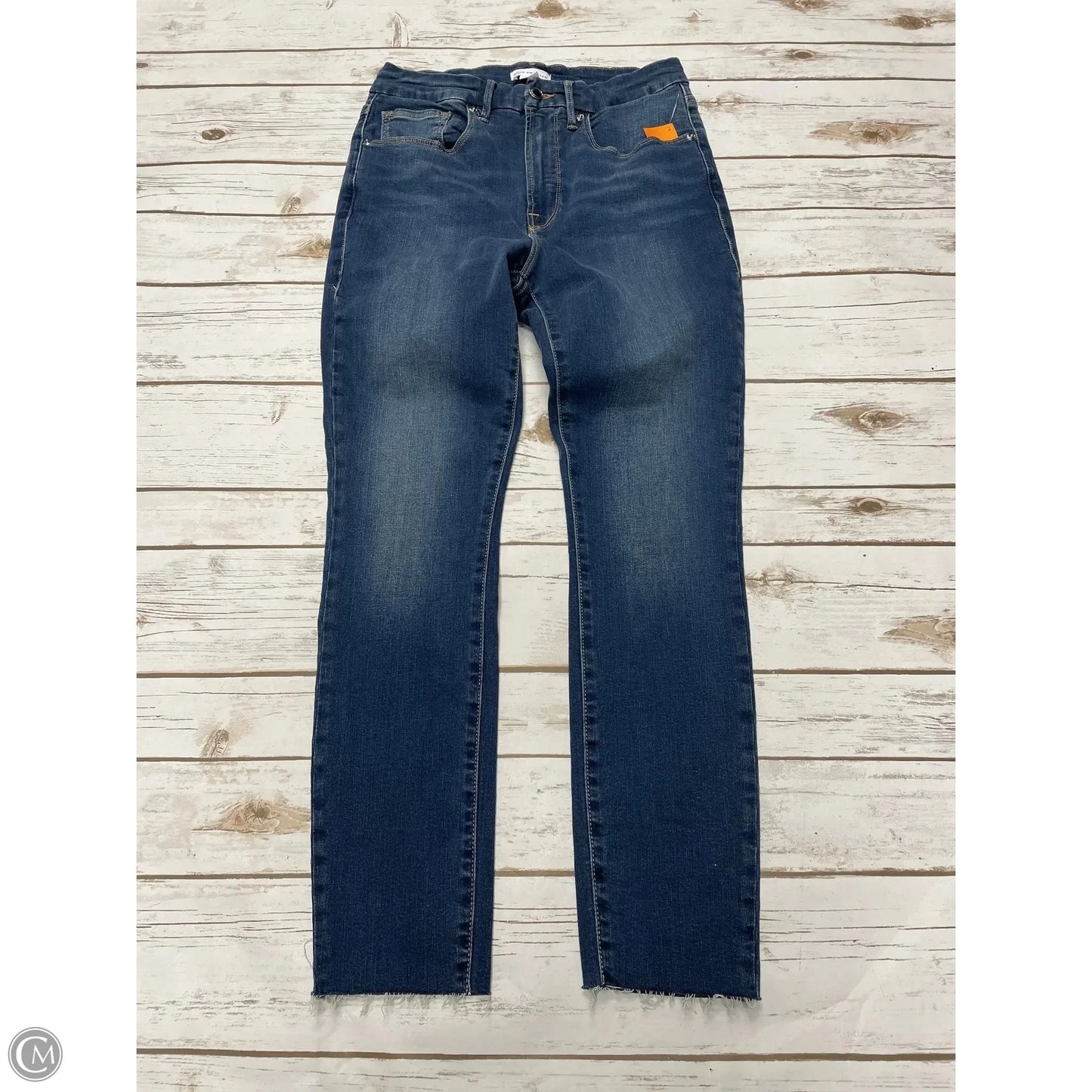 Jeans Skinny By Good American In Blue Denim, Size: 8