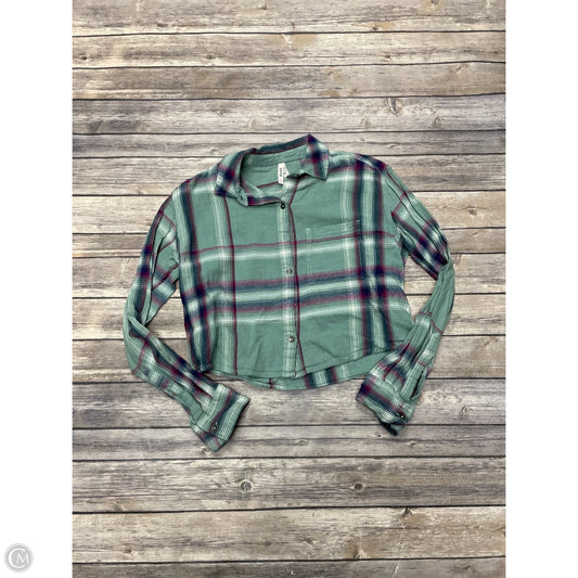 Top Long Sleeve By Mudd In Plaid Pattern, Size: Xs