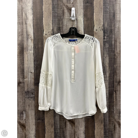 Top Long Sleeve By Apt 9 In Ivory, Size: S