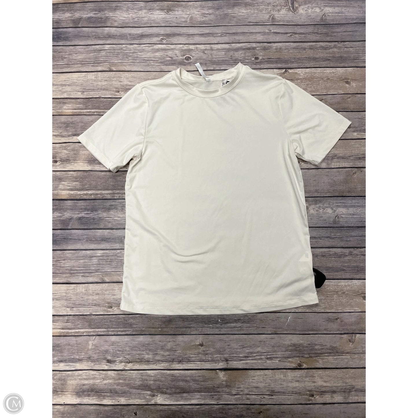 Athletic Top Short Sleeve By Fabletics In Cream, Size: S