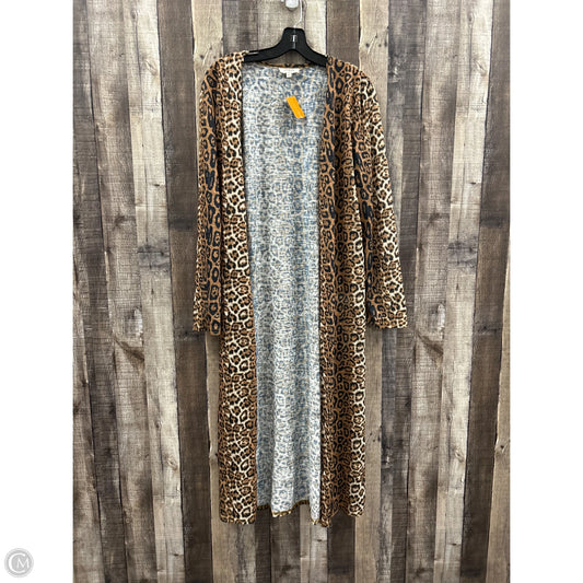 Cardigan By Umgee In Animal Print, Size: S