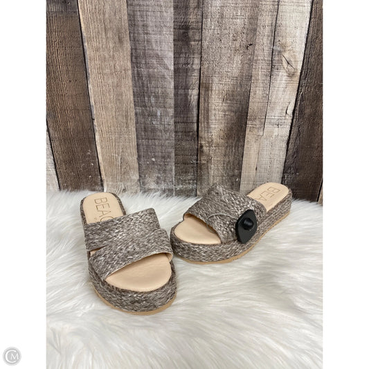 Sandals Heels Wedge By Matisse In Taupe, Size: 8