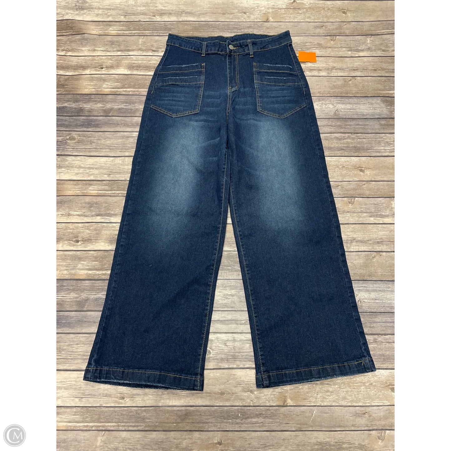 Jeans Straight By Cmf In Blue Denim, Size: Xl