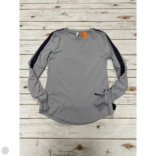 Athletic Top Long Sleeve Crewneck By Fabletics In Grey, Size: M