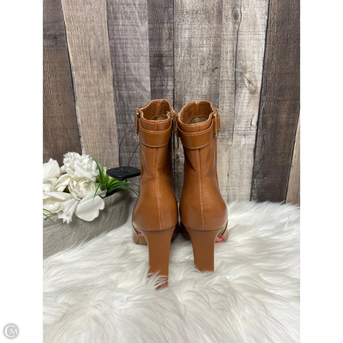 Boots Mid-calf Heels By New York And Co In Tan, Size: 9.5