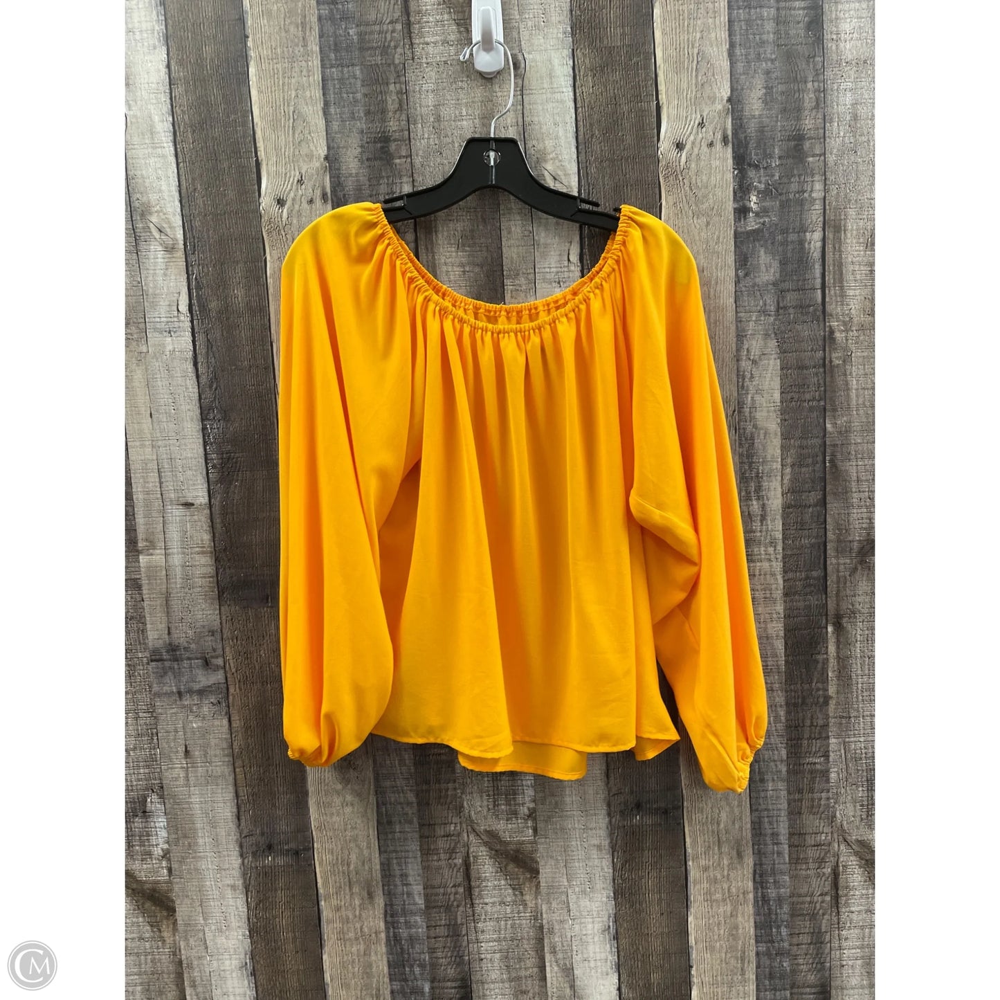 Top Long Sleeve By Cmf In Gold, Size: S