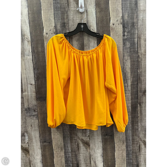 Top Long Sleeve By Cmf In Gold, Size: S