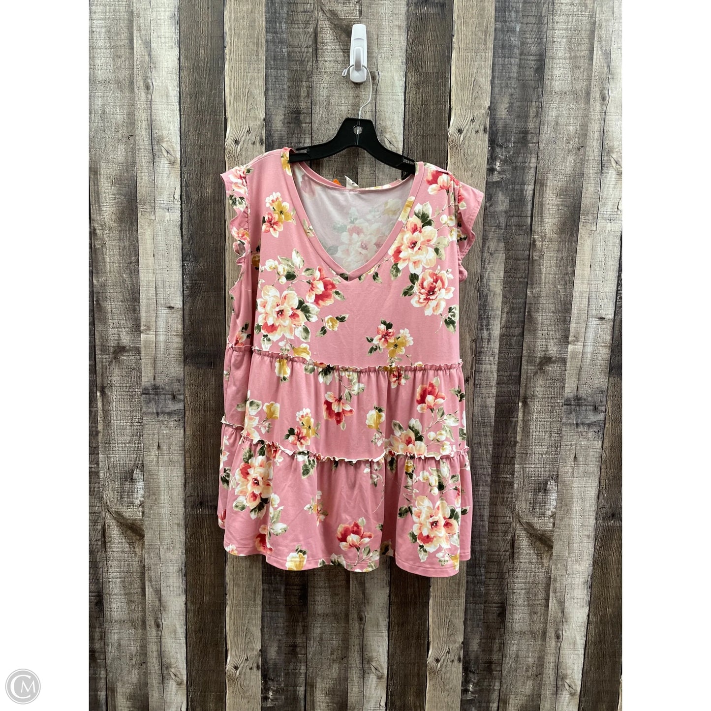 Top Short Sleeve By Sew In Love In Floral Print, Size: 2x