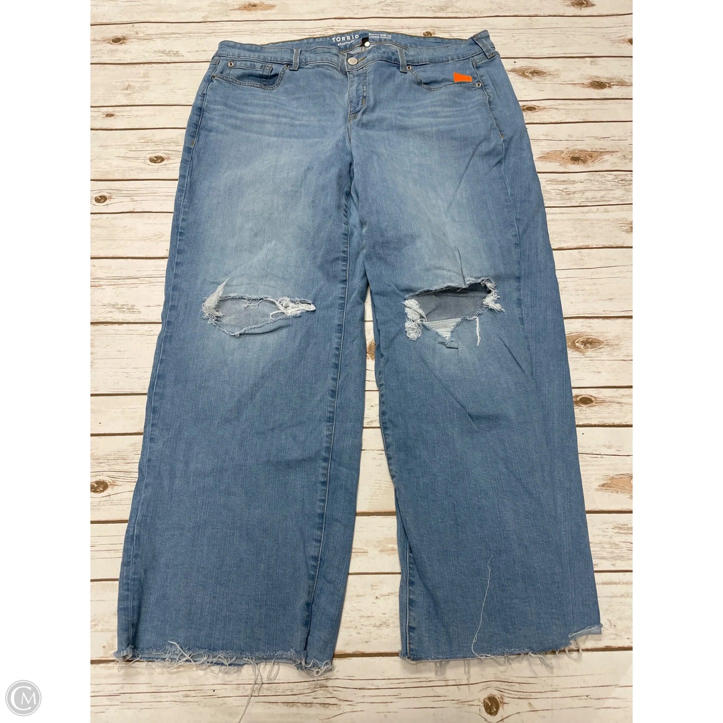 Jeans Wide Leg By Torrid In Blue Denim, Size: 18