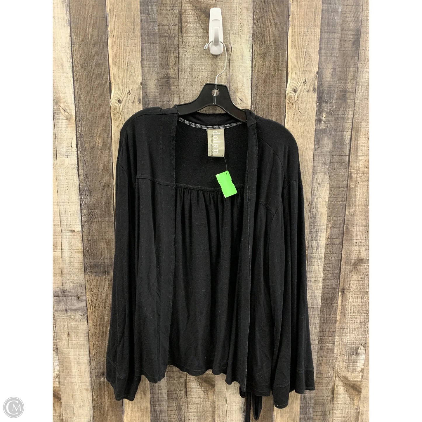 Top Long Sleeve By Dolan Left Coast In Black, Size: L