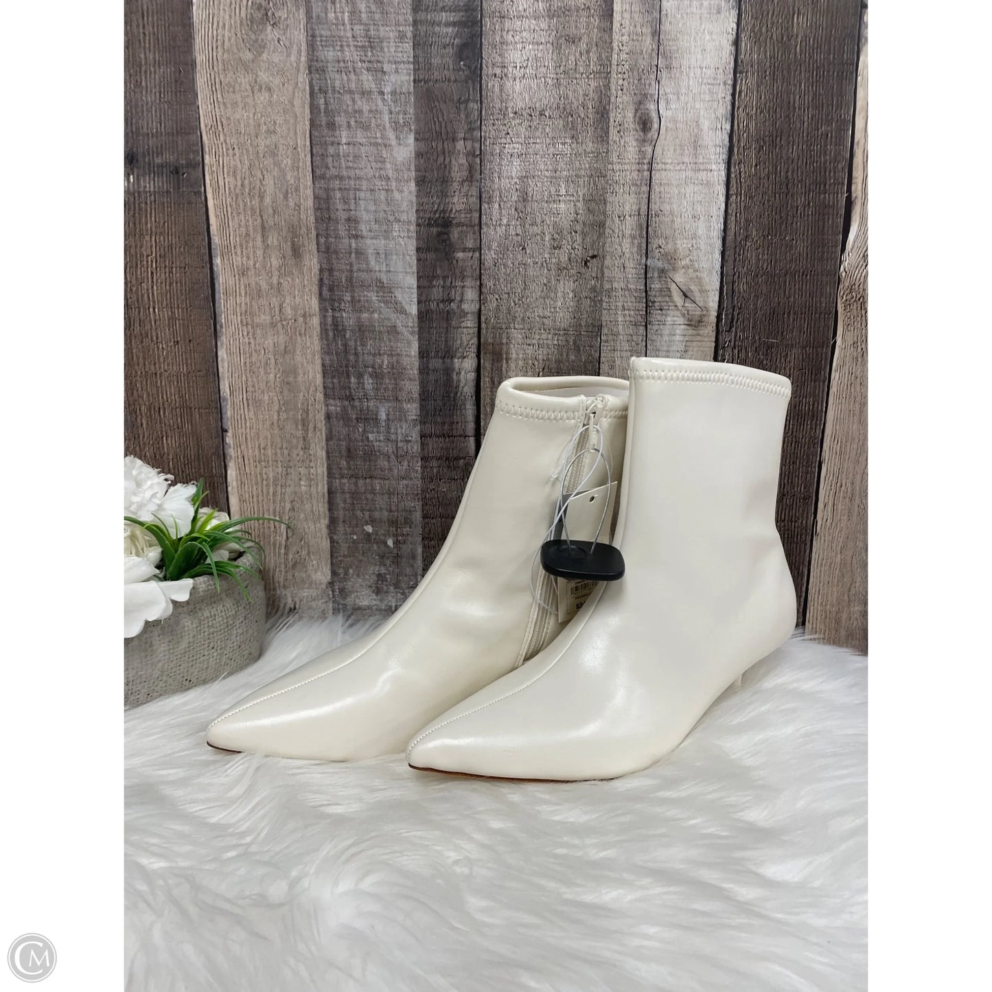Boots Ankle Heels By A New Day In Ivory, Size: 7.5