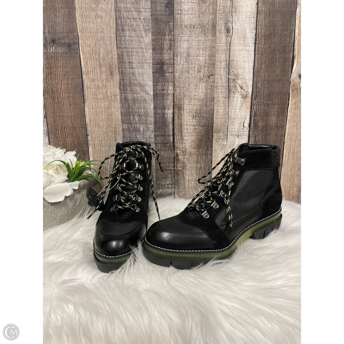 Boots Ankle Heels By Bernardo In Black & Green, Size: 6
