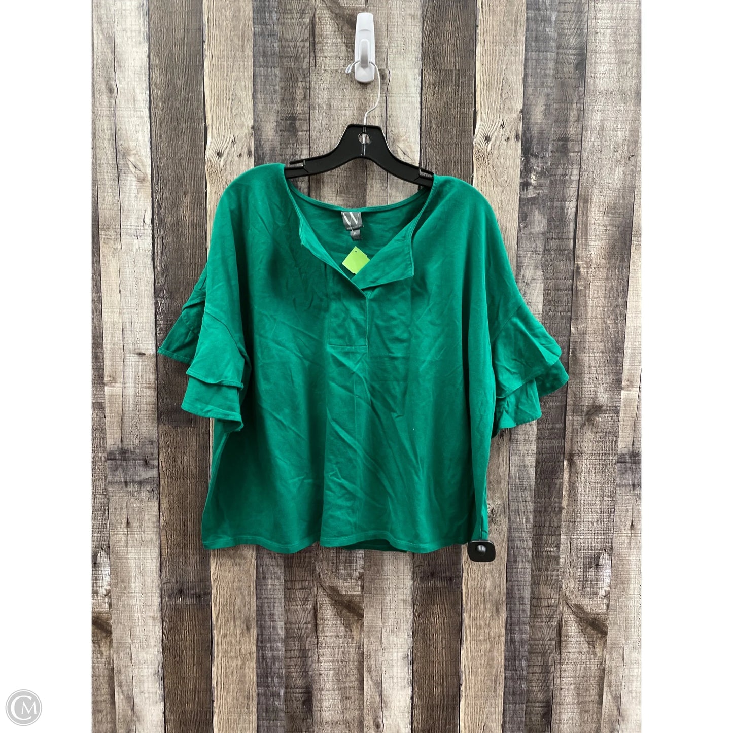 Top Short Sleeve By Worthington In Green, Size: Xl