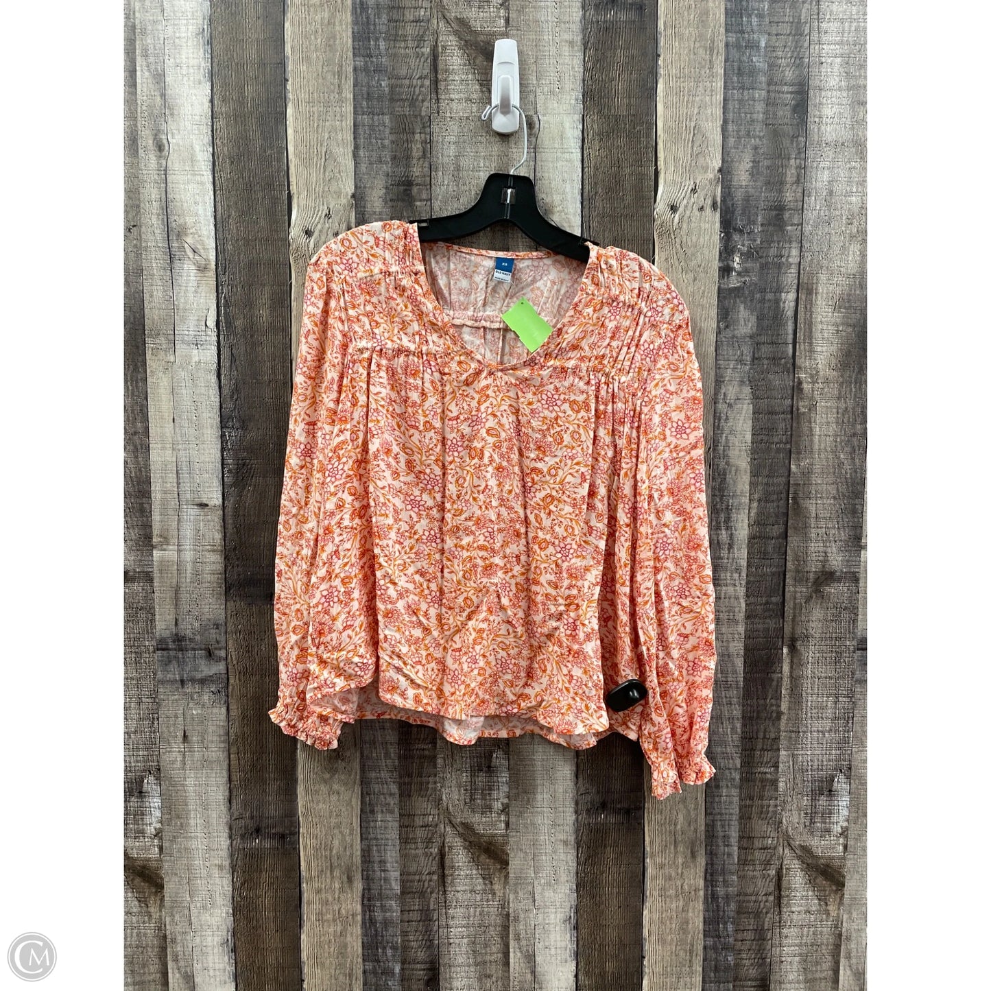 Top Long Sleeve By Old Navy In Orange, Size: Xs