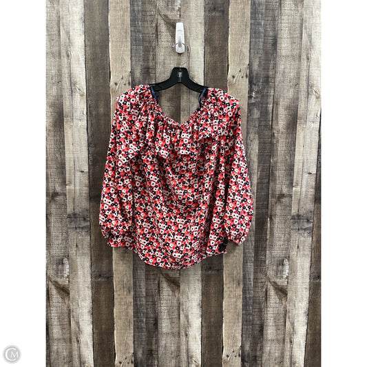 Top Long Sleeve By Michael By Michael Kors In Multi-colored, Size: L