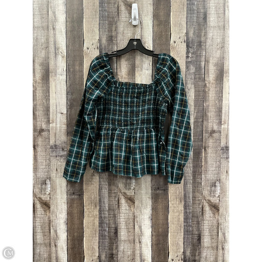 Top Long Sleeve By Old Navy In Blue & Green, Size: M
