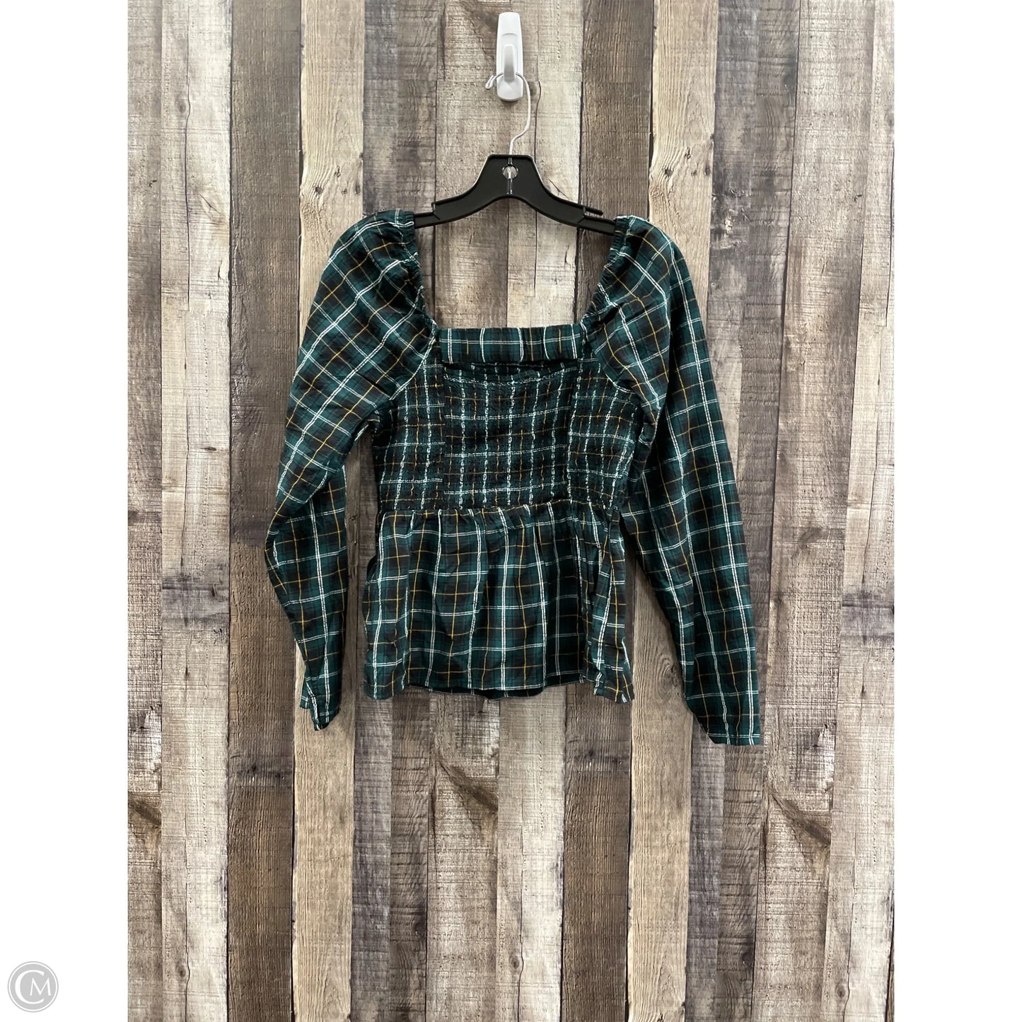 Top Long Sleeve By Old Navy In Blue & Green, Size: M
